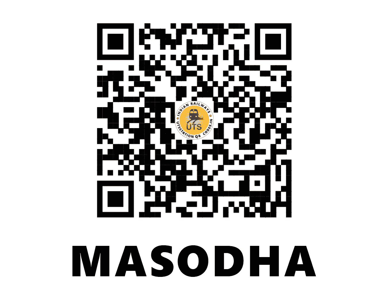 UTS QR Code for MASODHA - MSOD - NR (UTTAR PRADESH)